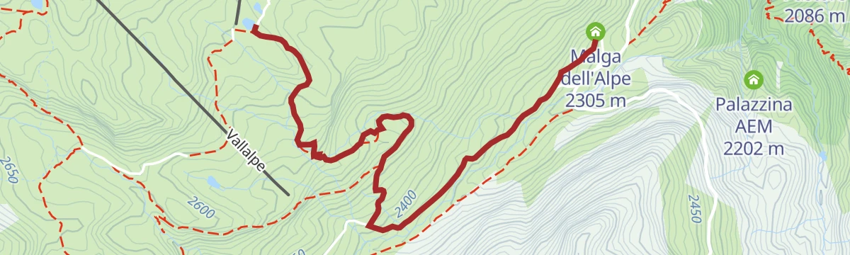 Route map: Sunny Valley Malga Dell'Alpe